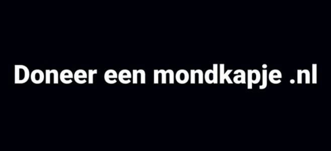 doneer een mondkapje