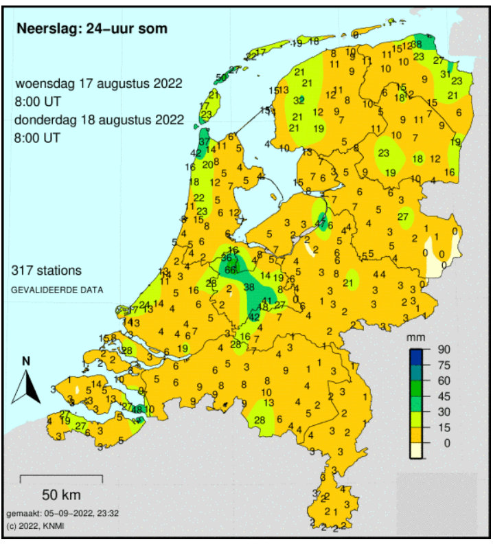 Neerslag 17 augustus