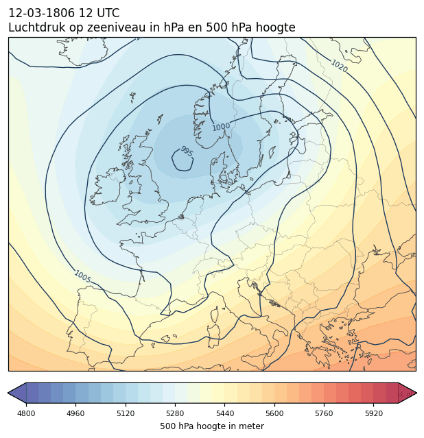 Weerkaart van 12 maart 1806 om 12 UTC