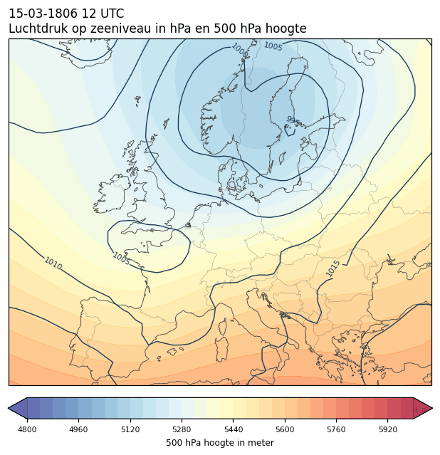 Weerkaart van 15 maart 1806 om 12 UTC