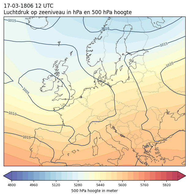 Weerkaart van 17 maart 1806 om 12 UTC