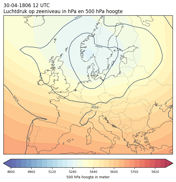 Weerkaart van 30 april 1806 om 12 UTC