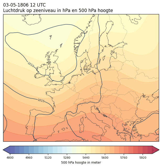 Weerkaart van 3 mei 1806 om 12 UTC