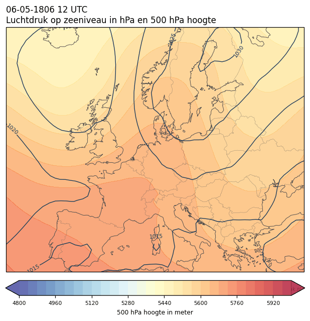 Weerkaart van 6 mei 1806 om 12 UTC