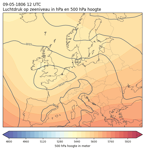 Weerkaart van 9 mei 1806 om 12 UTC