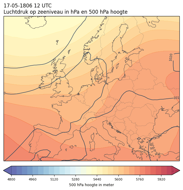 Weerkaart van 17 mei 1806 om 12 UTC