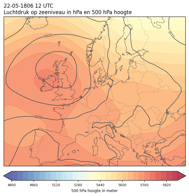 Weerkaart van 22 mei 1806 om 12 UTC