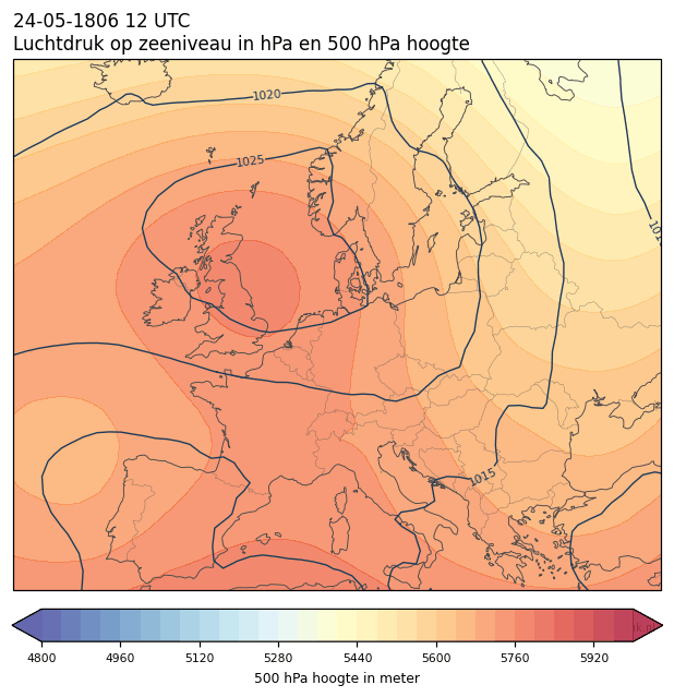 Weerkaart van 24 mei 1806 om 12 UTC