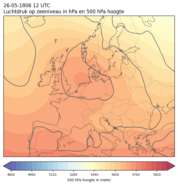 Weerkaart van 26 mei 1806 om 12 UTC