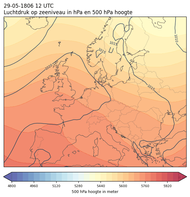 Weerkaart van 29 mei 1806 om 12 UTC