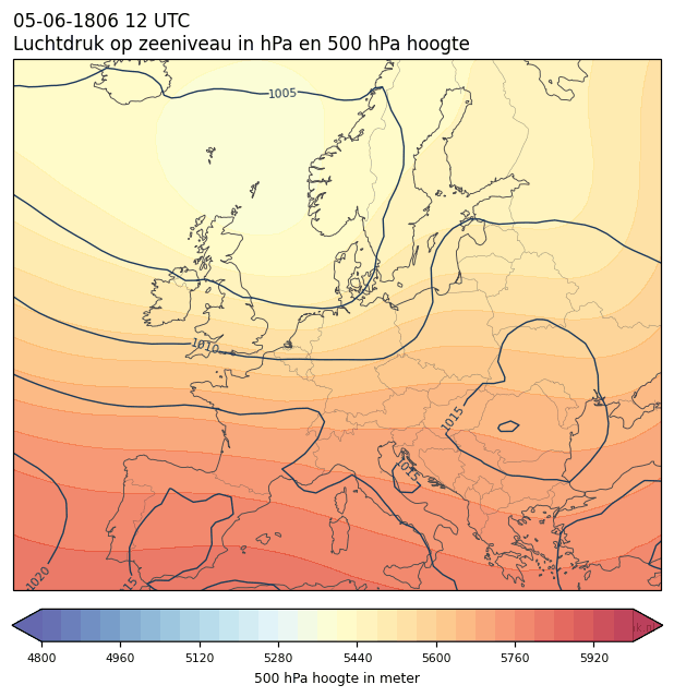 Weerkaart van 5 juni 1806 om 12 UTC