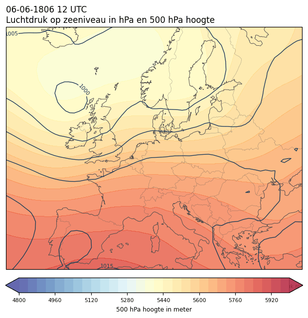 Weerkaart van 6 juni 1806 om 12 UTC