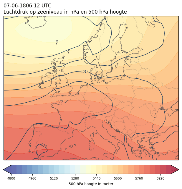 Weerkaart van 7 juni 1806 om 12 UTC