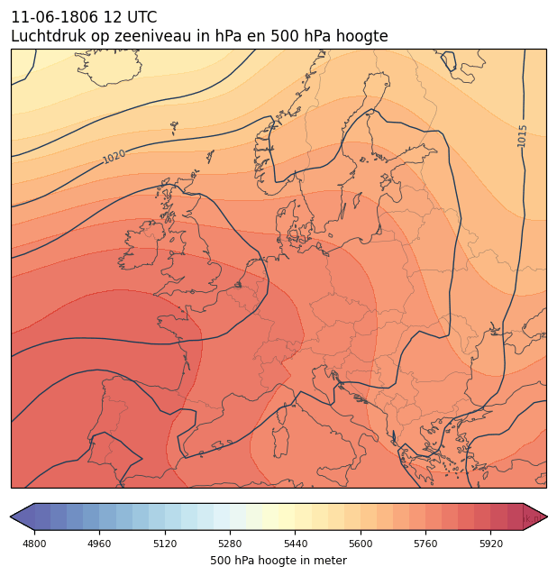 Weerkaart van 11 juni 1806 om 12 UTC