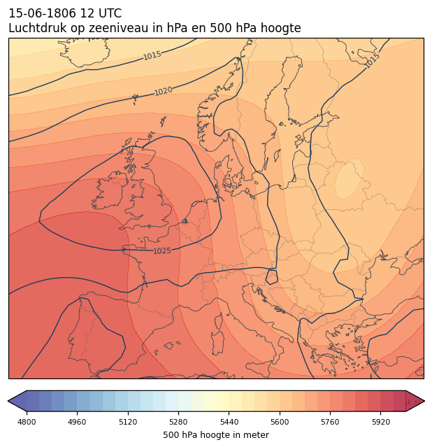 Weerkaart van 15 juni 1806 om 12 UTC