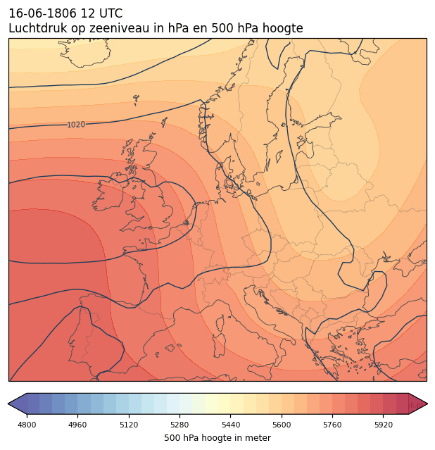 Weerkaart van 16 juni 1806 om 12 UTC