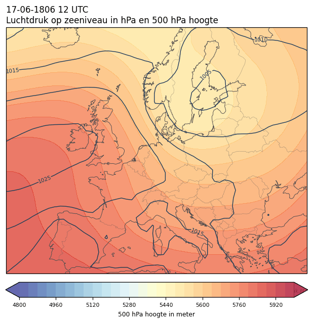 Weerkaart van 17 juni 1806 om 12 UTC