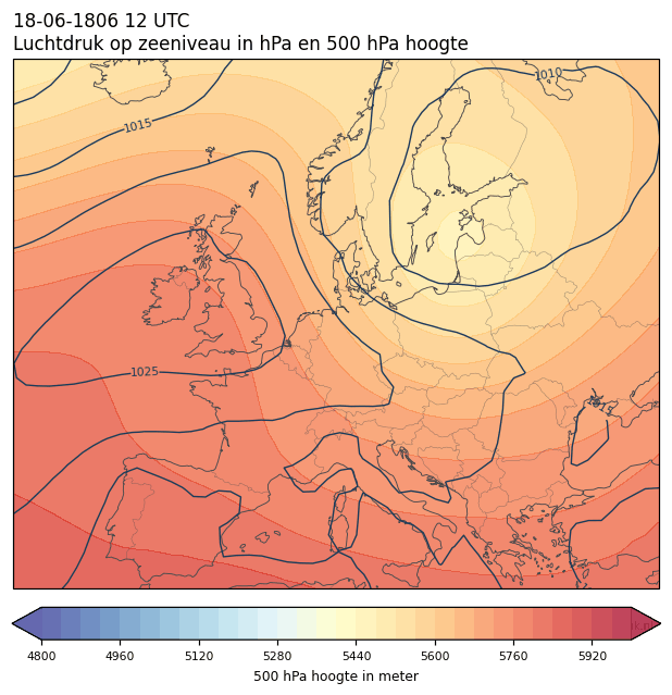 Weerkaart van 18 juni 1806 om 12 UTC