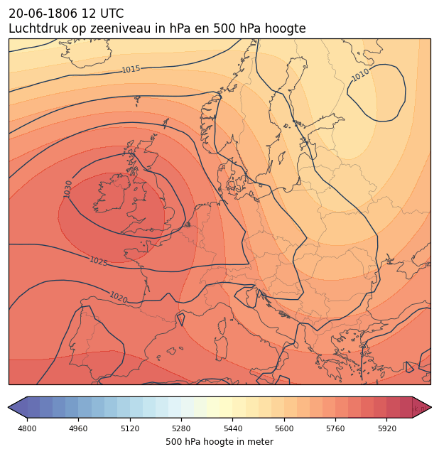 Weerkaart van 20 juni 1806 om 12 UTC