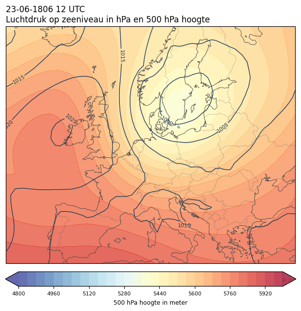 Weerkaart van 23 juni 1806 om 12 UTC
