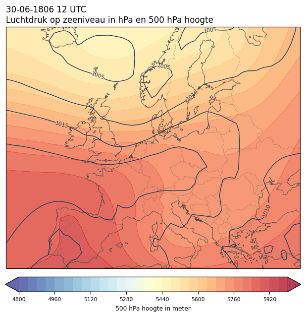 Weerkaart van 30 juni 1806 om 12 UTC