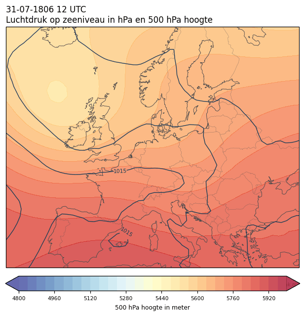 Weerkaart van 31 juli 1806 om 12 UTC