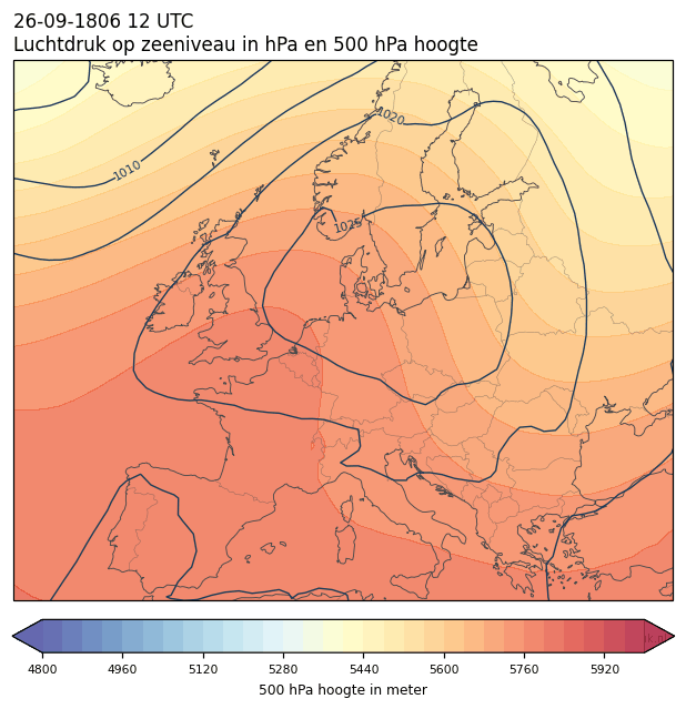 Weerkaart van 26 september 1806 om 12 UTC
