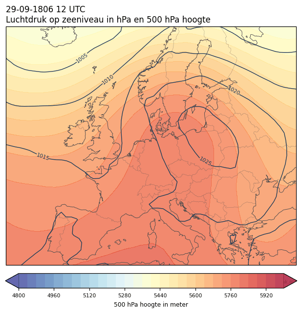 Weerkaart van 29 september 1806 om 12 UTC