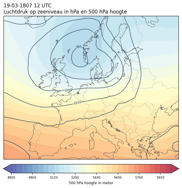 Weerkaart van 19 maart 1807 om 12 UTC