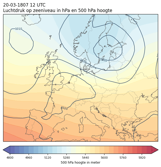 Weerkaart van 20 maart 1807 om 12 UTC