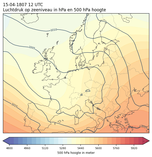 Weerkaart van 15 april 1807 om 12 UTC