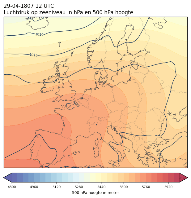 Weerkaart van 29 april 1807 om 12 UTC