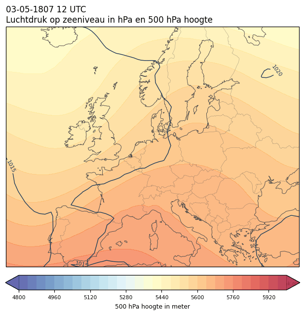 Weerkaart van 3 mei 1807 om 12 UTC