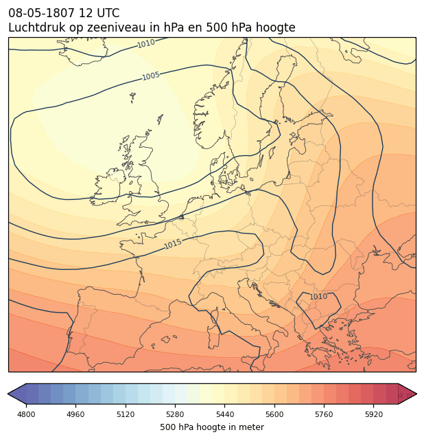 Weerkaart van 8 mei 1807 om 12 UTC