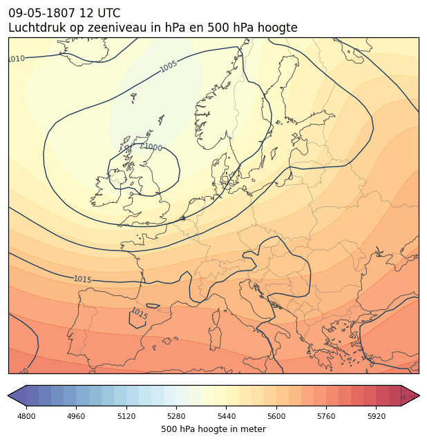 Weerkaart van 9 mei 1807 om 12 UTC
