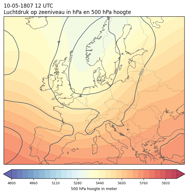 Weerkaart van 10 mei 1807 om 12 UTC