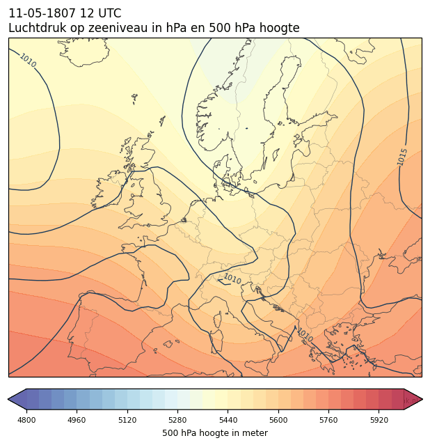 Weerkaart van 11 mei 1807 om 12 UTC