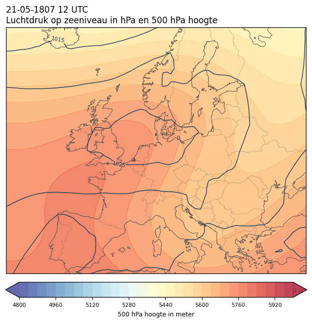 Weerkaart van 21 mei 1807 om 12 UTC