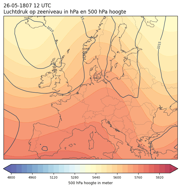 Weerkaart van 26 mei 1807 om 12 UTC
