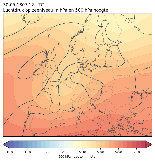 Weerkaart van 30 mei 1807 om 12 UTC