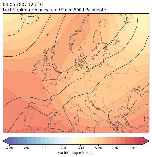 Weerkaart van 4 juni 1807 om 12 UTC