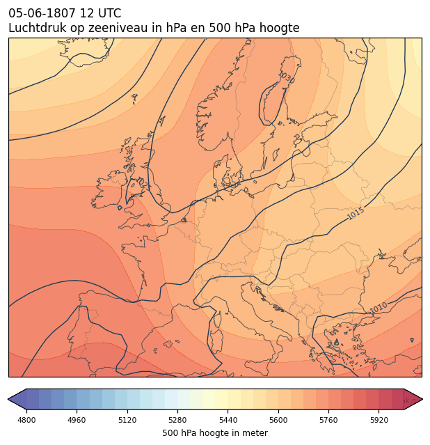 Weerkaart van 5 juni 1807 om 12 UTC