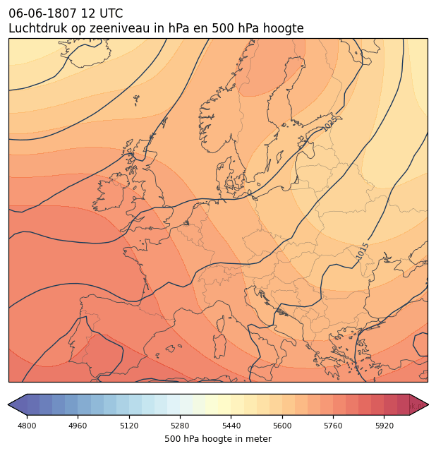 Weerkaart van 6 juni 1807 om 12 UTC