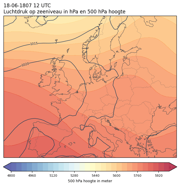 Weerkaart van 18 juni 1807 om 12 UTC