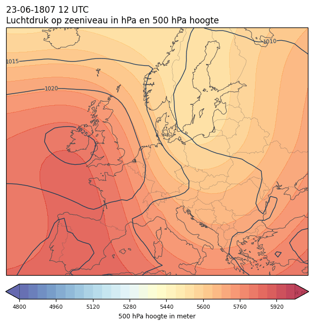 Weerkaart van 23 juni 1807 om 12 UTC