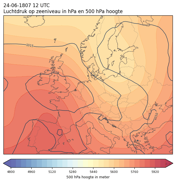 Weerkaart van 24 juni 1807 om 12 UTC