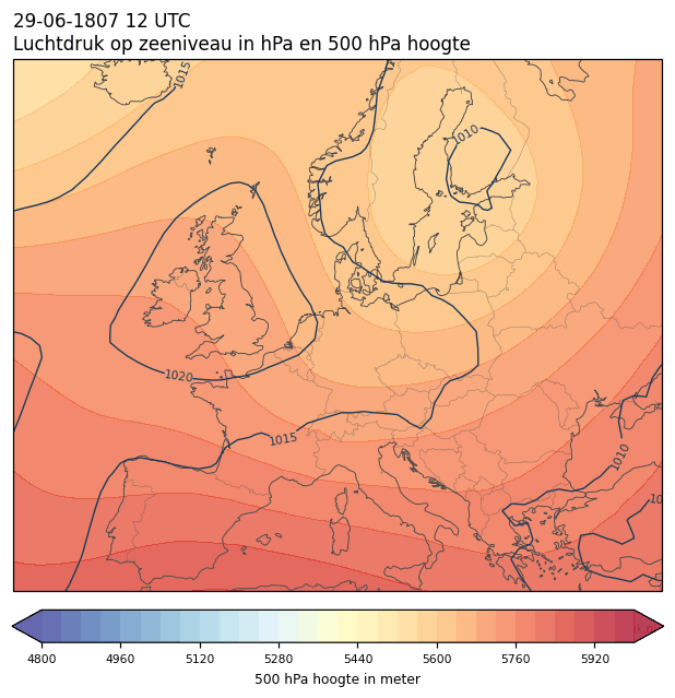 Weerkaart van 29 juni 1807 om 12 UTC
