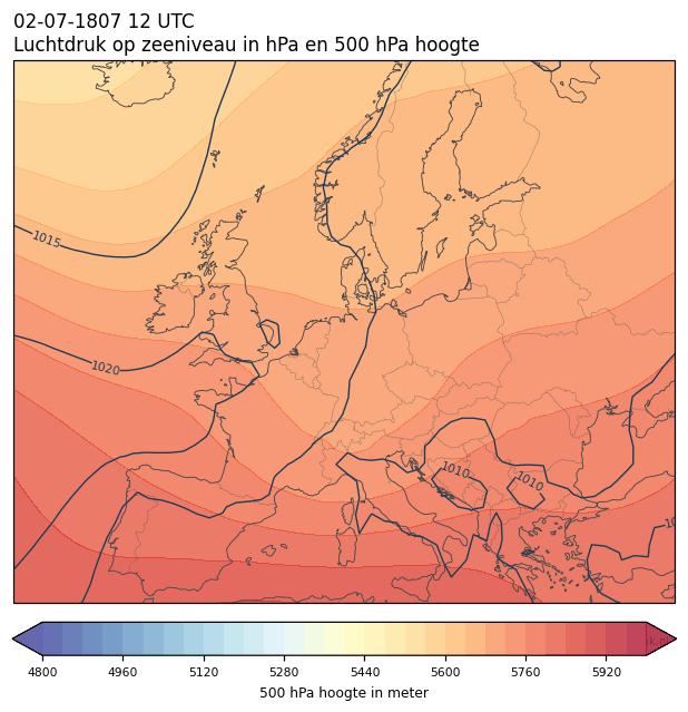 Weerkaart van 2 juli 1807 om 12 UTC