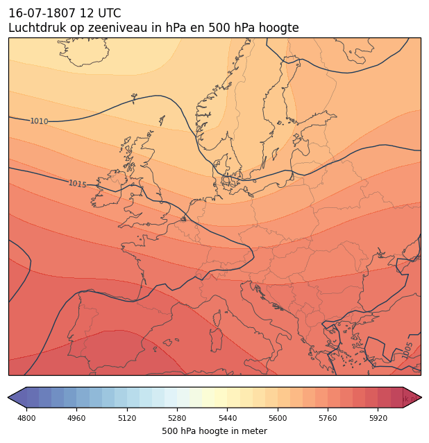 Weerkaart van 16 juli 1807 om 12 UTC