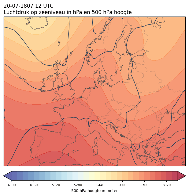 Weerkaart van 20 juli 1807 om 12 UTC